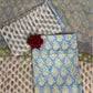 Sky Blue Full Kota Handblock Printed Cotton Suit Set