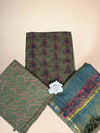 Olive Full Kota Handblock Printed Cotton Suit Set