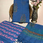 Navy Blue Full Kota Handblock Printed Cotton Suit Set