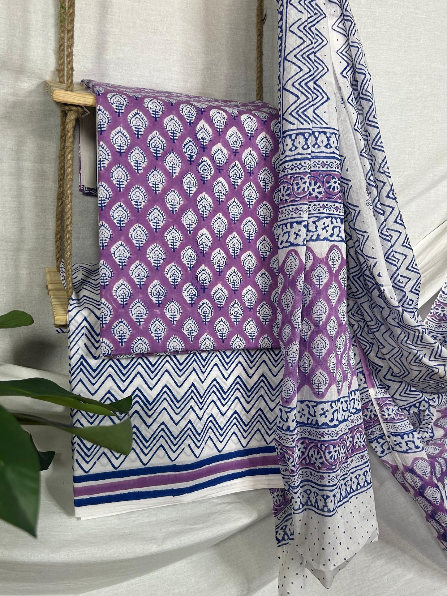 Handblock Printed Cotton Suit Set