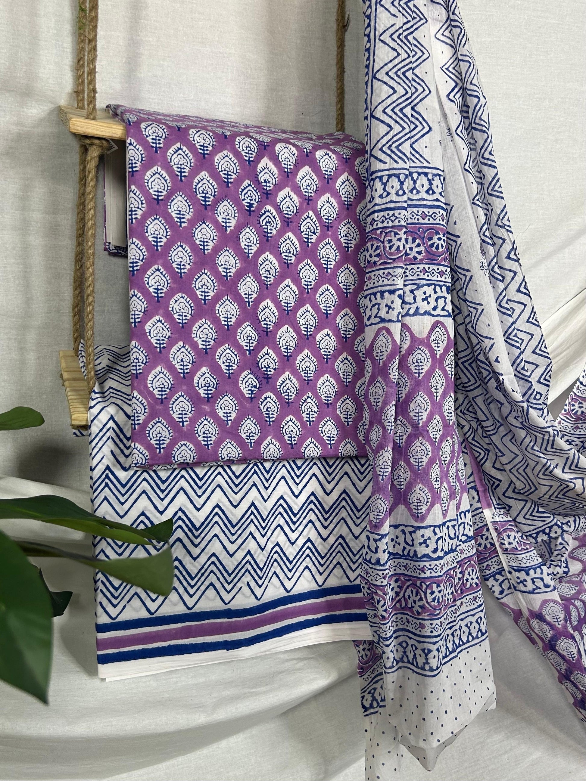 Handblock Printed Cotton Suit Set