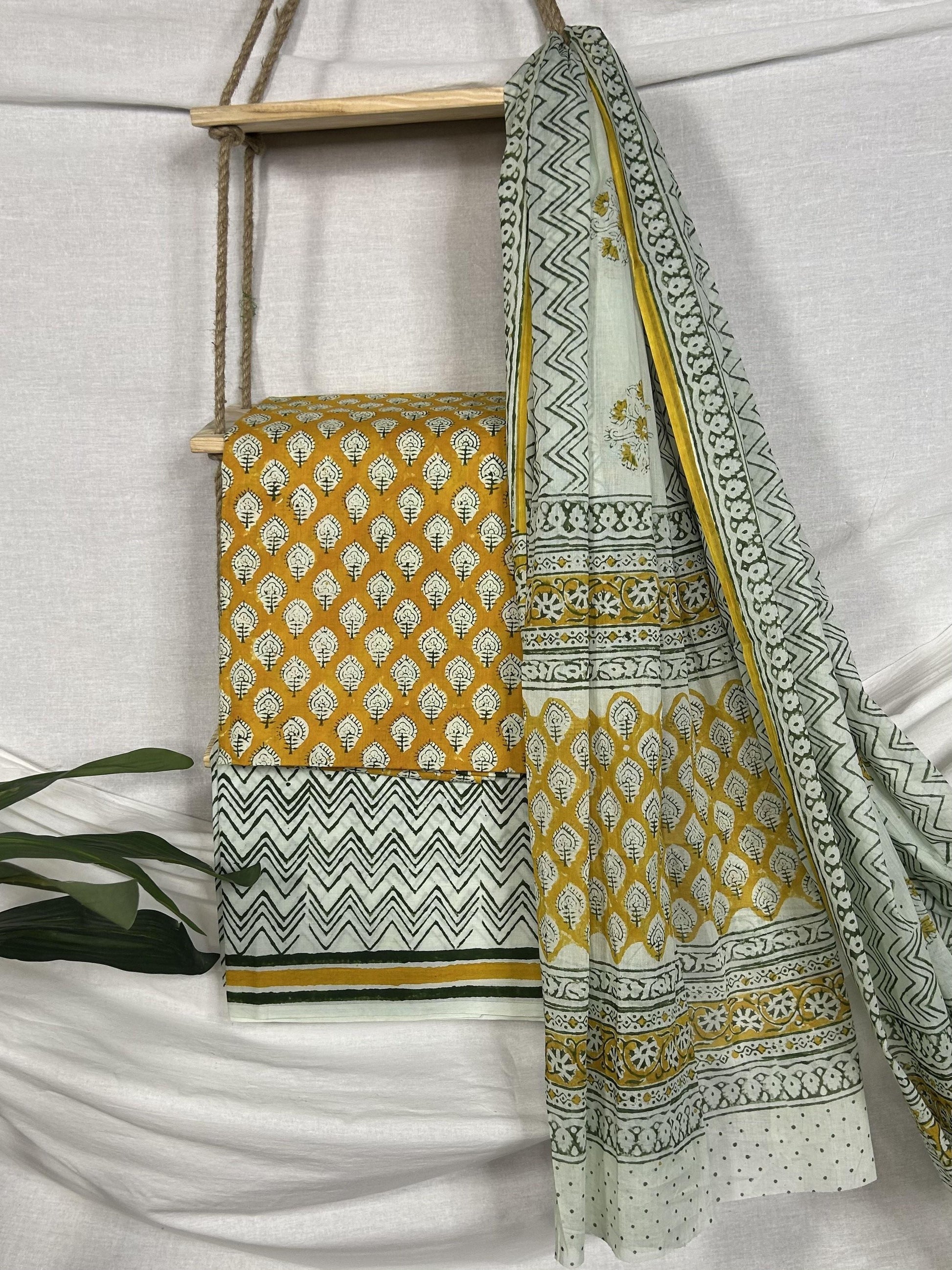 Handblock Printed Cotton Suit Set