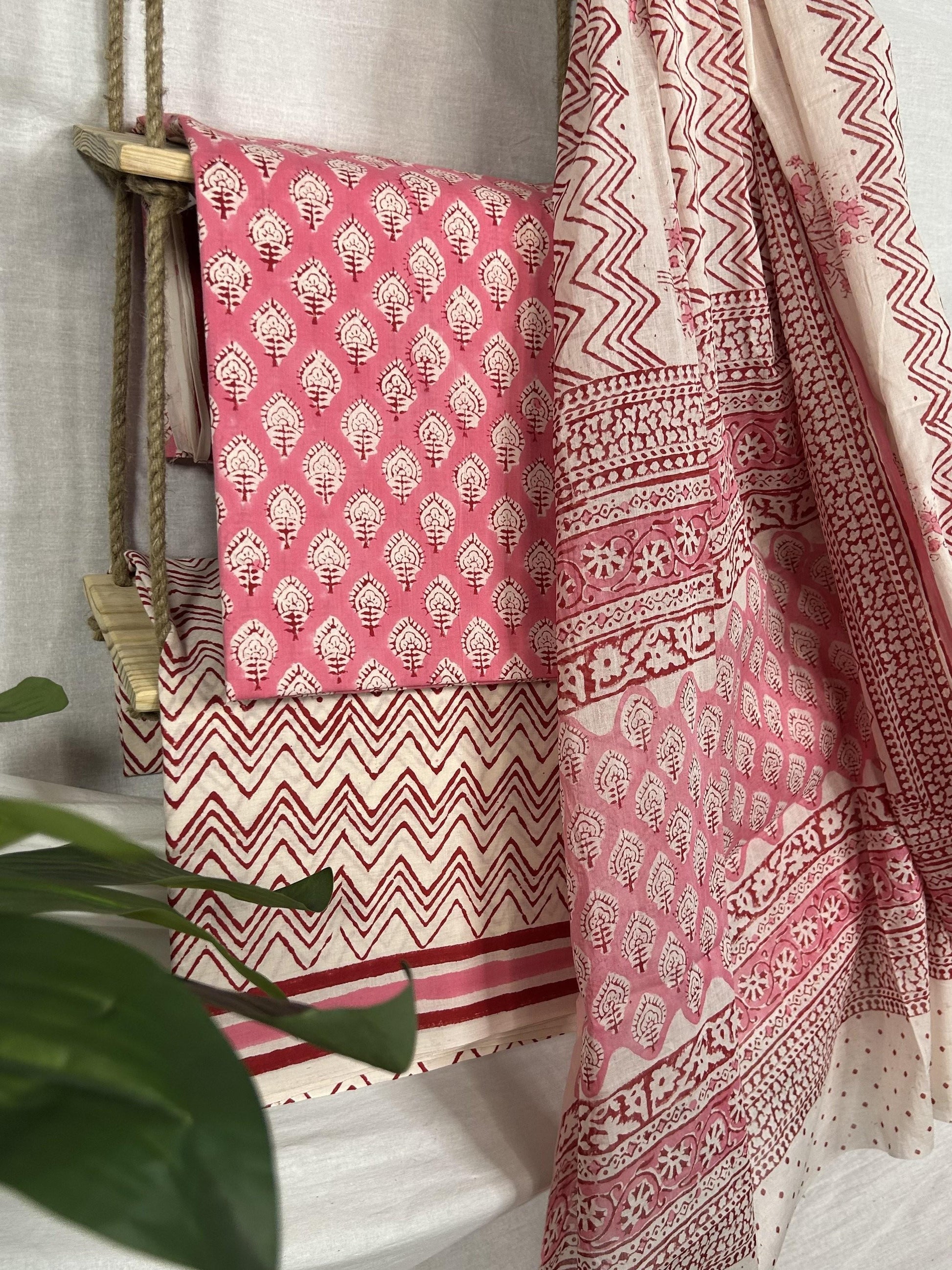 Handblock Printed Cotton Suit Set