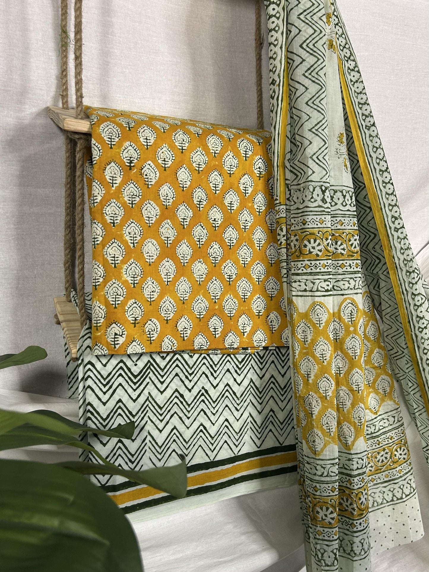Handblock Printed Cotton Suit Set