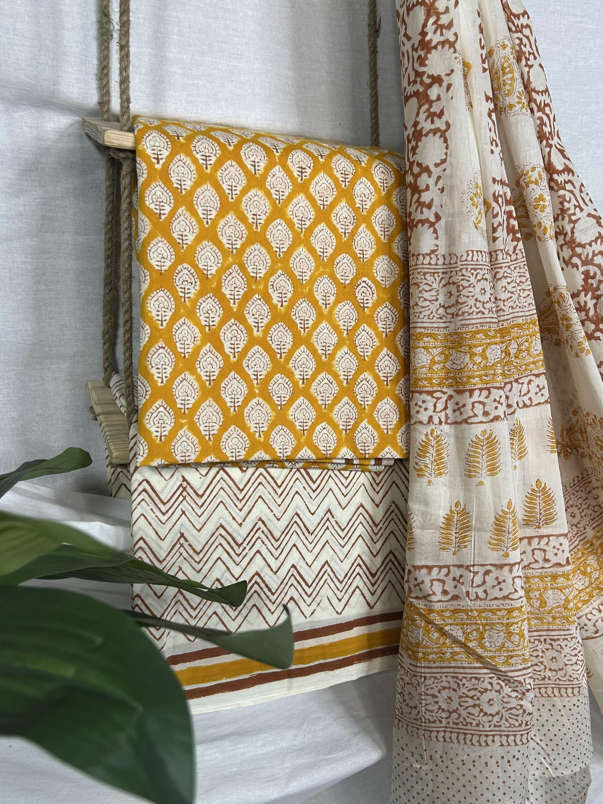 Handblock Printed Cotton Suit Set