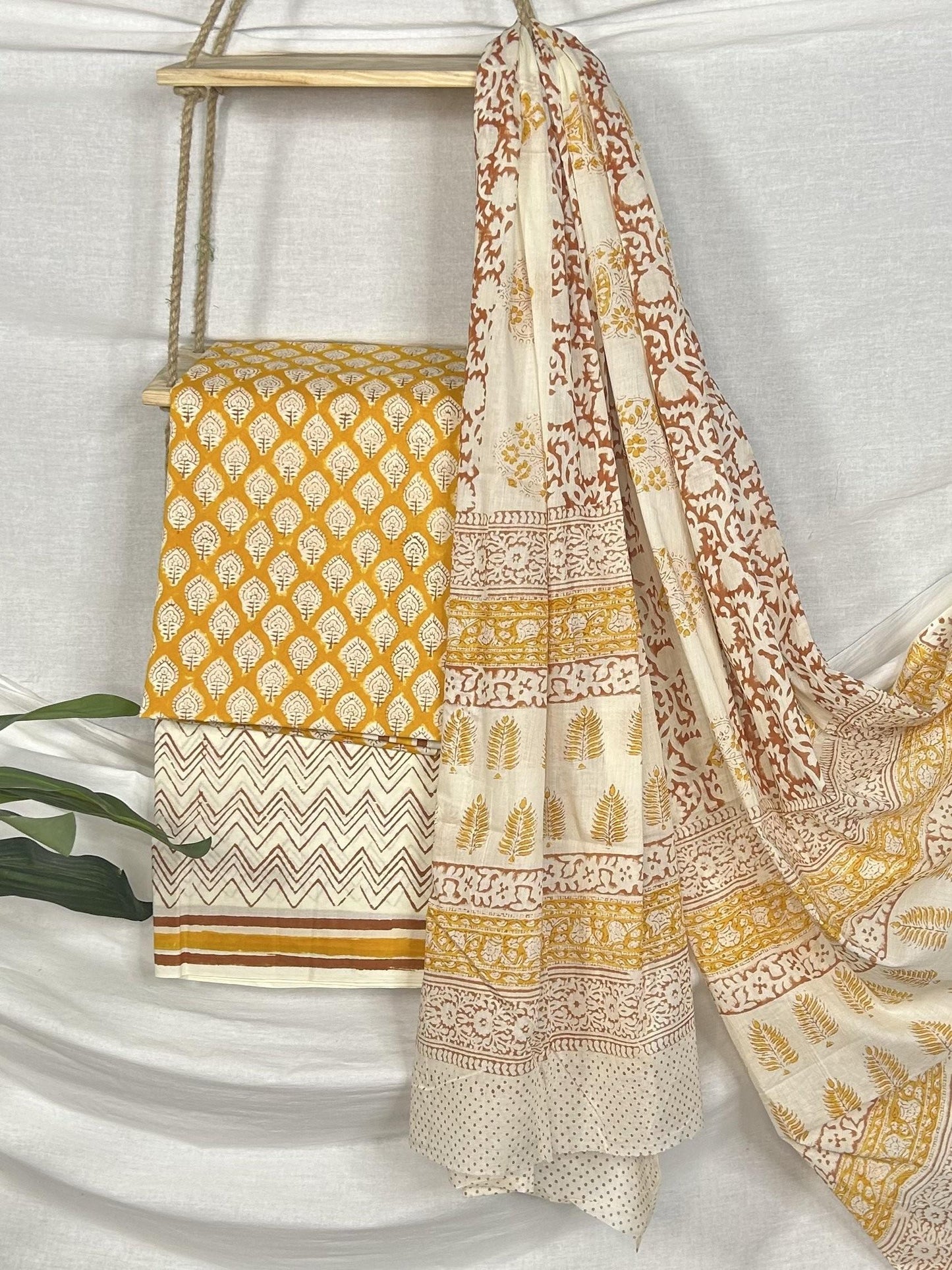 Handblock Printed Cotton Suit Set