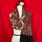 Handcrafted Ajrakh Cotton Stole with Ethnic Floral and Geometric Block Print Design