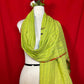 Handcrafted Kantha Patchwork Dupatta with Traditional Running Stitch Embroidery Pattern