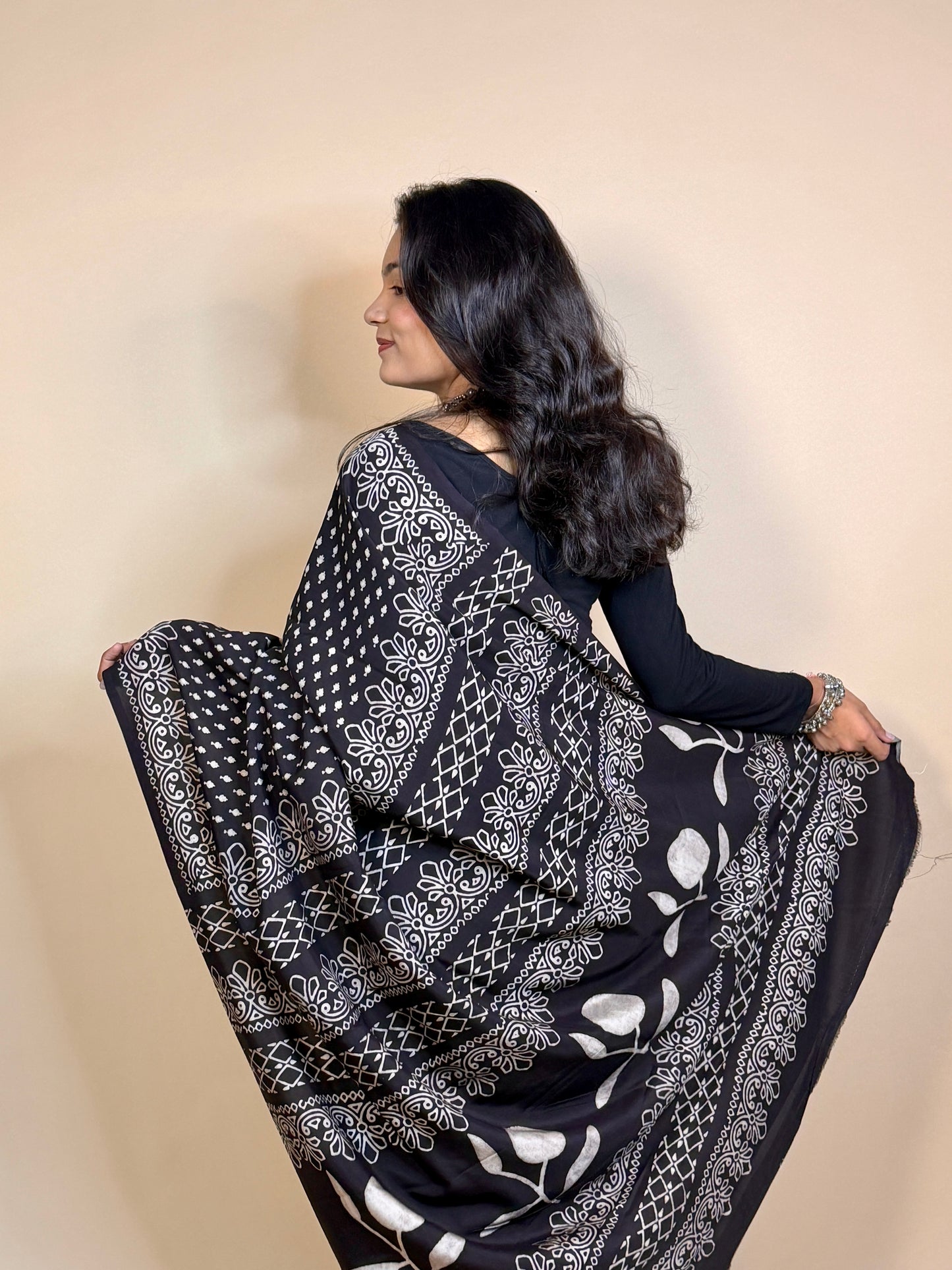 Assam Silk Handblock Printed Saree
