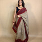 Saudagiri Assamese Silk Handblock Printed Saree