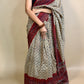 Saudagiri Assamese Silk Handblock Printed Saree