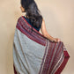 Saudagiri Assamese Silk Handblock Printed Saree