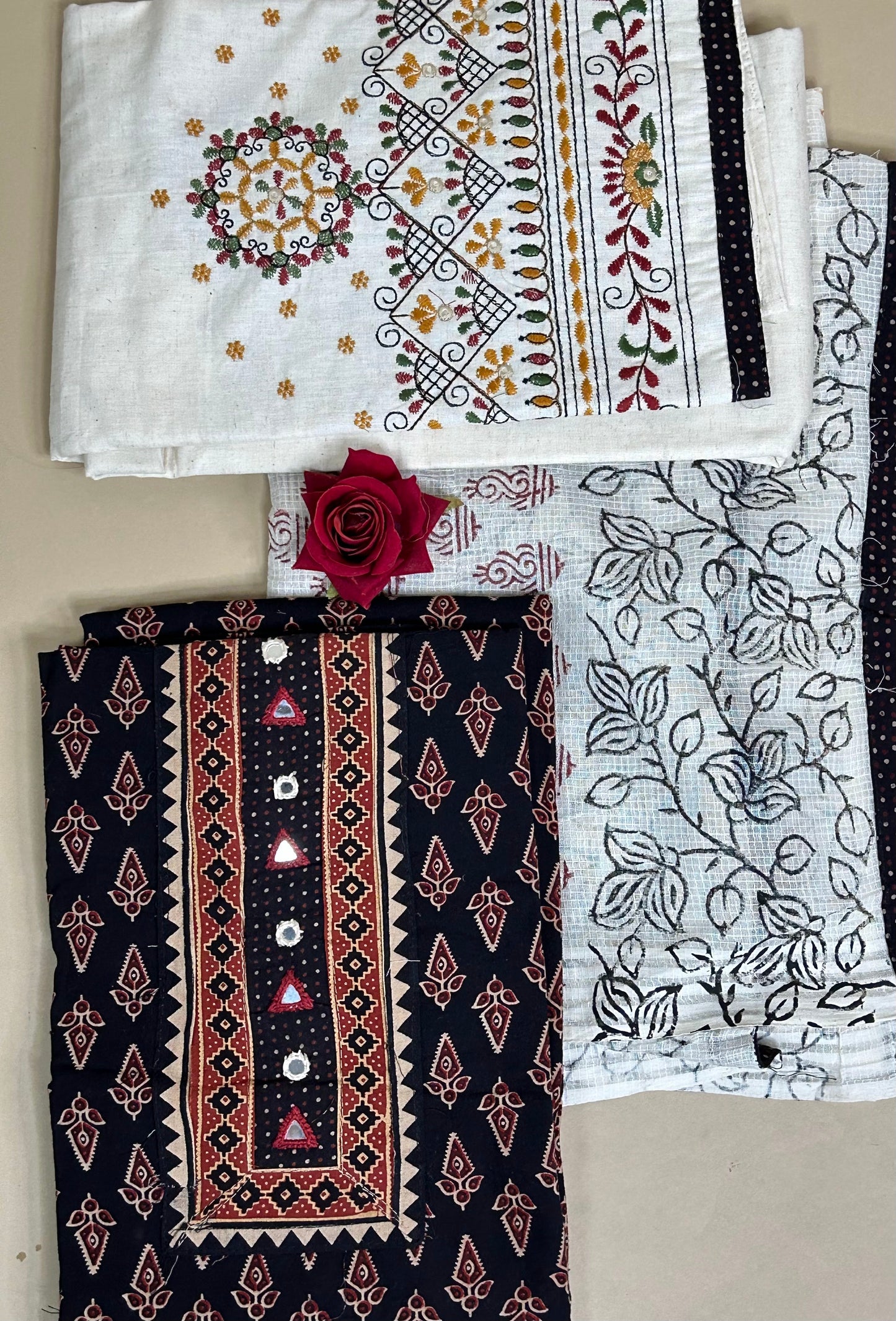 Patchwork Three-Piece Suits