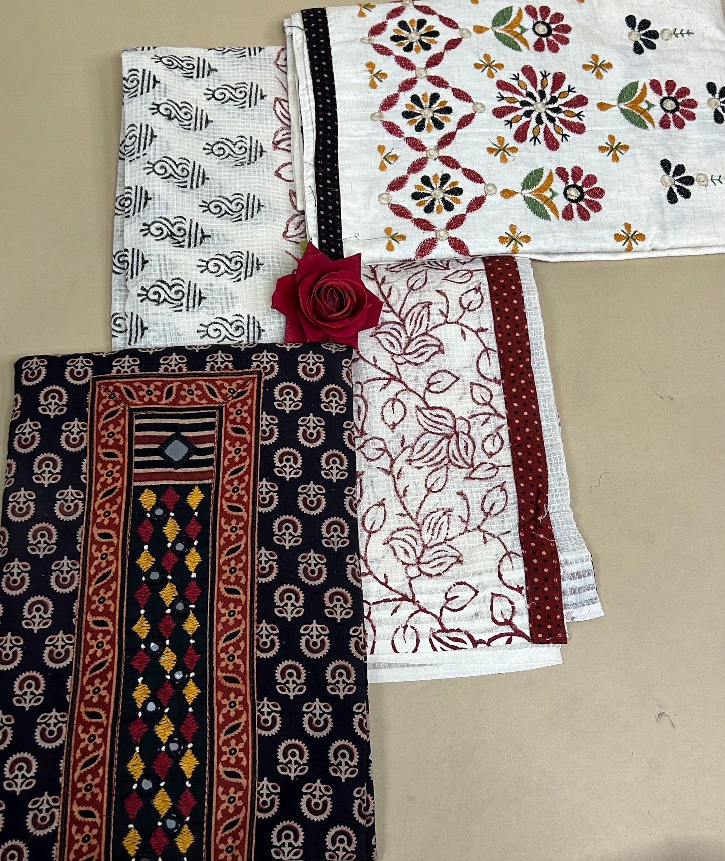 Patchwork Three-Piece Suits