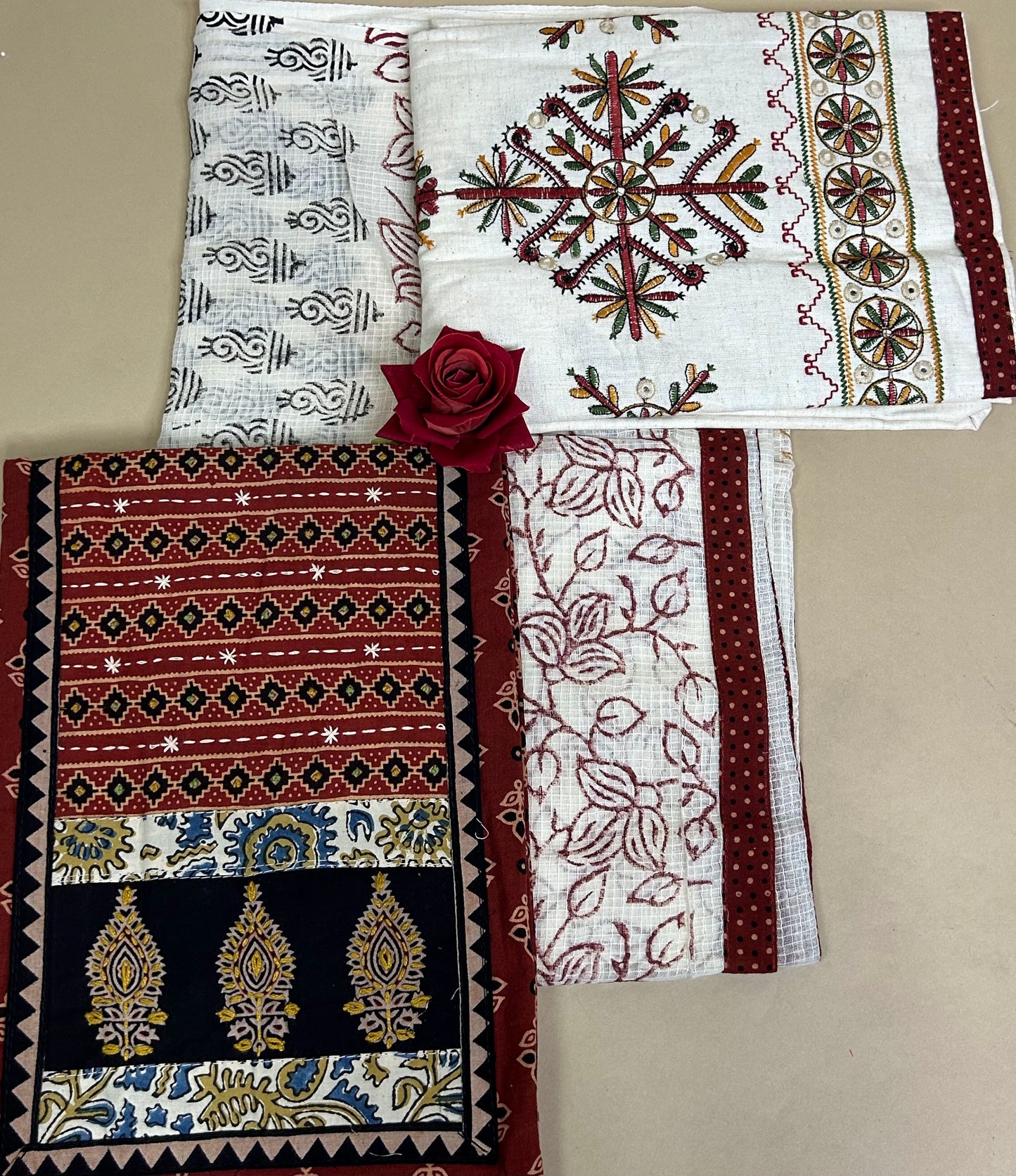 Patchwork Three-Piece Suits