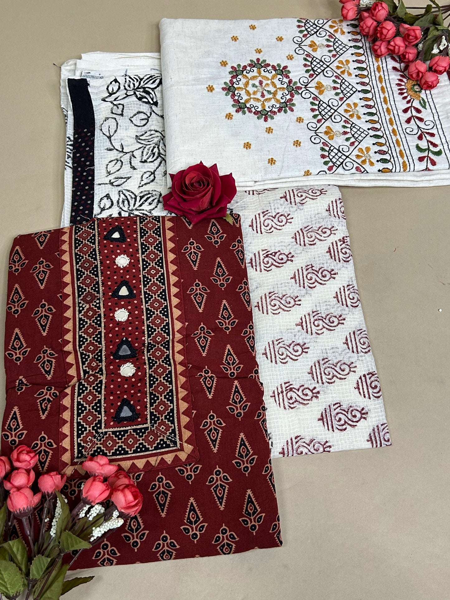 Patchwork Three-Piece Suits