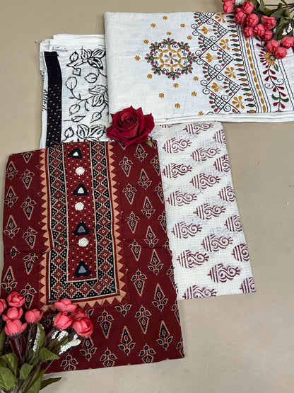 Patchwork Three-Piece Suits