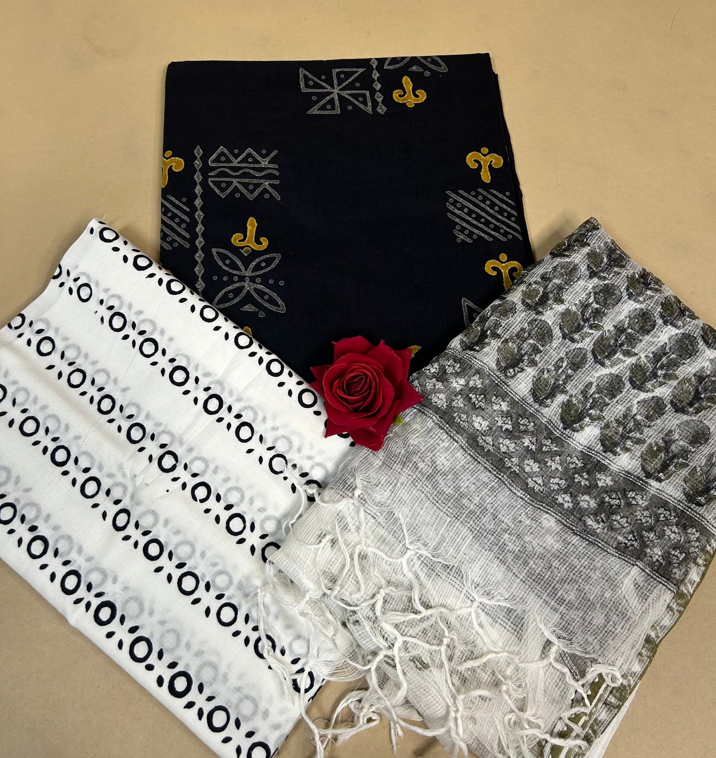 Kota Handblock Printed Cotton Suit Set