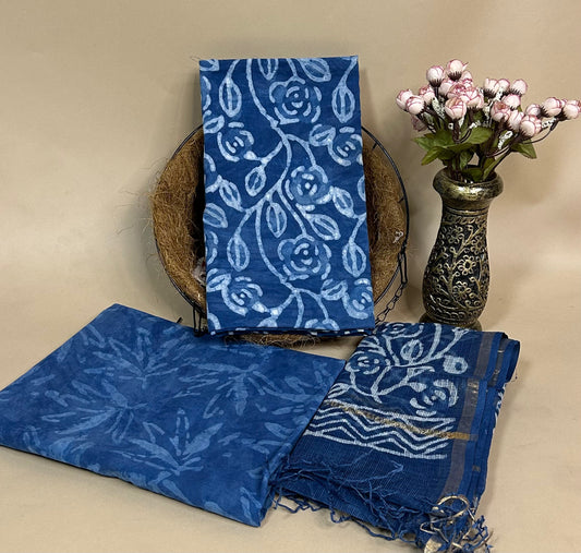 Kota Handblock Printed Cotton Suit Set
