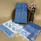 Sky Blue Full Kota Handblock Printed Cotton Suit Set