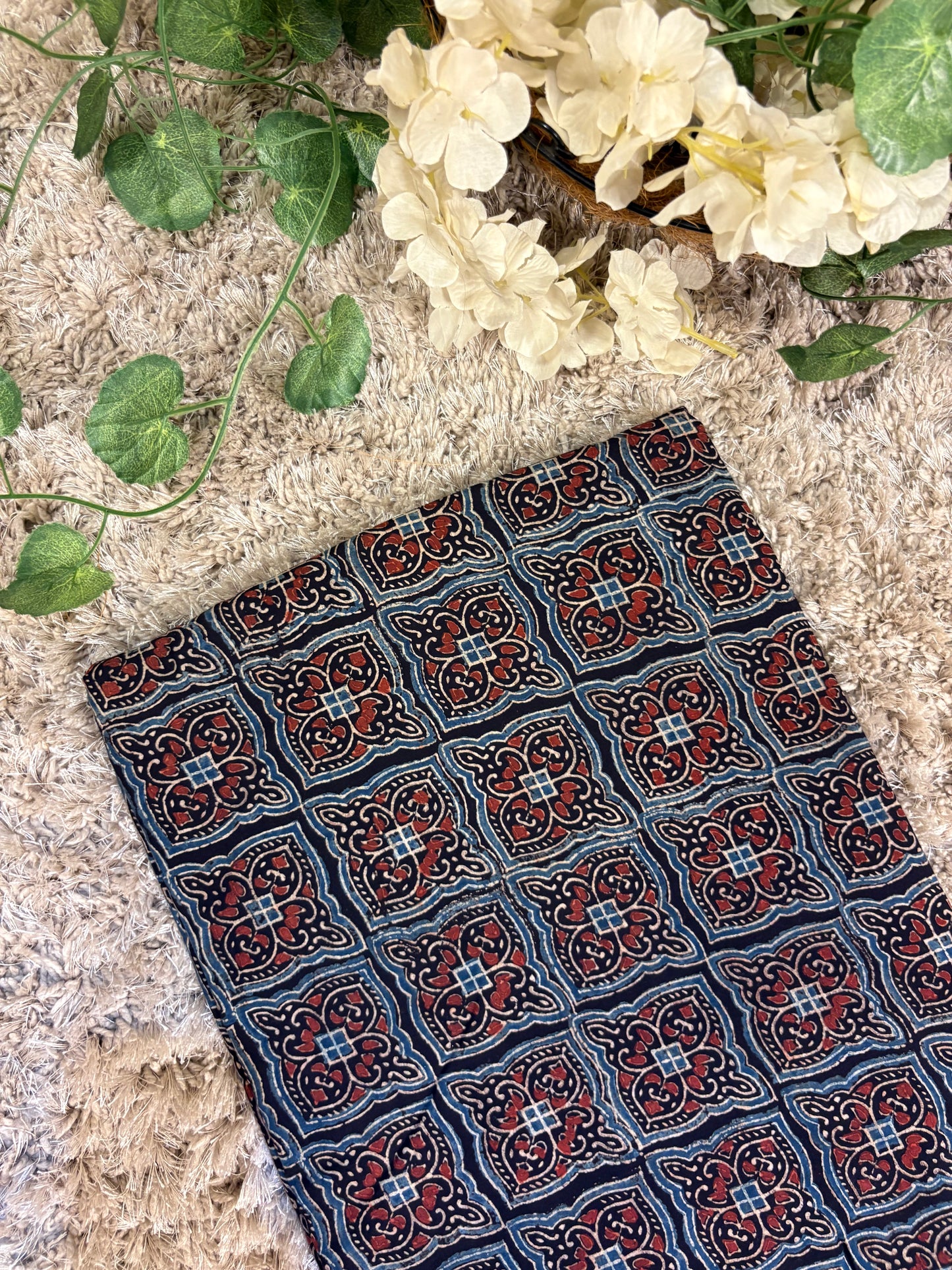 Super Ajrakh Handblock Printed Fabric
