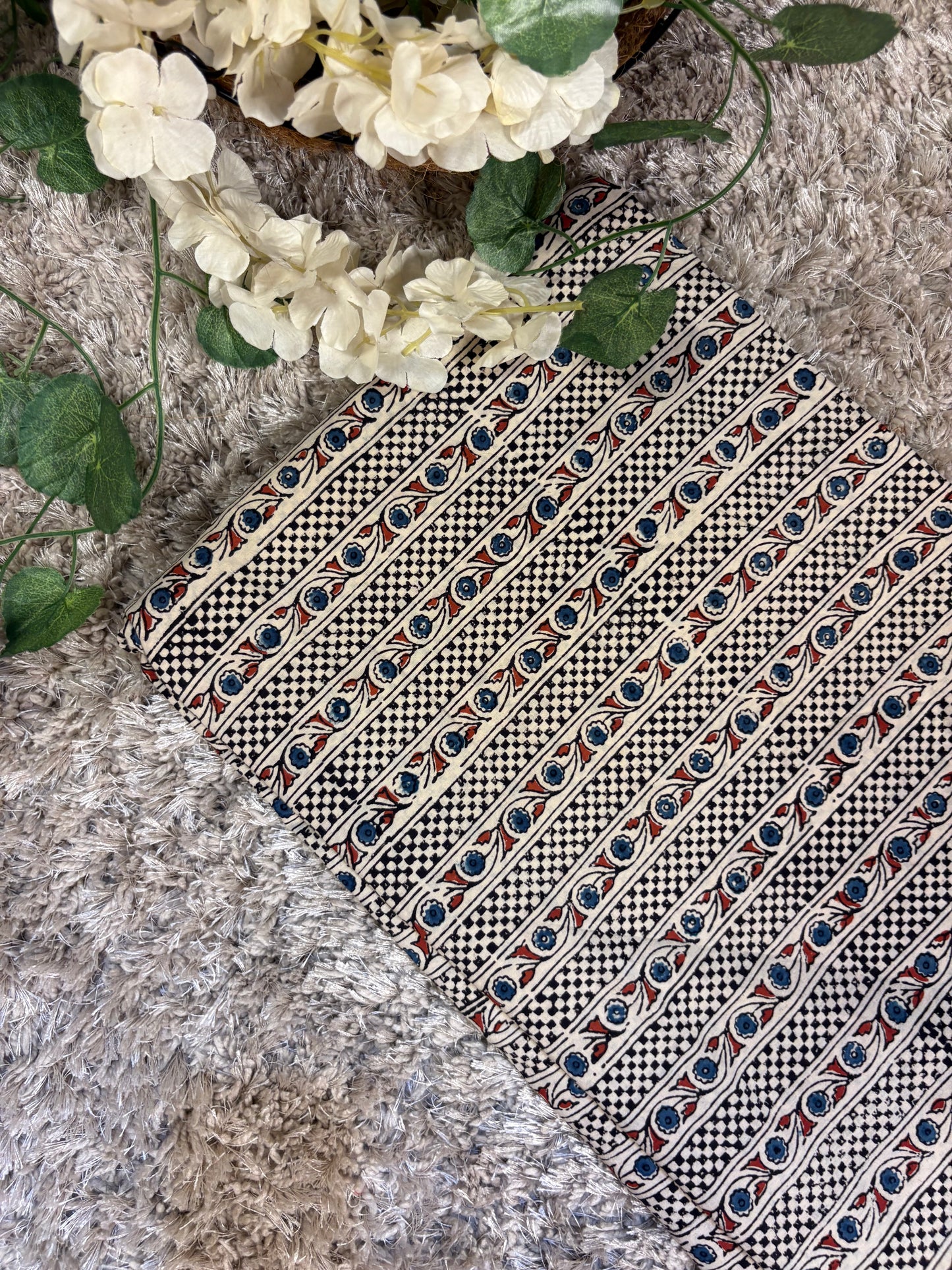 Super Ajrakh Handblock Printed Fabric