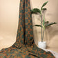 Forest Green Super Ajrakh Handblock Printed Fabric | Forest Green