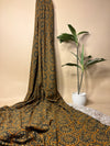 Mustard Super Ajrakh Handblock Printed Fabric | Mustard 