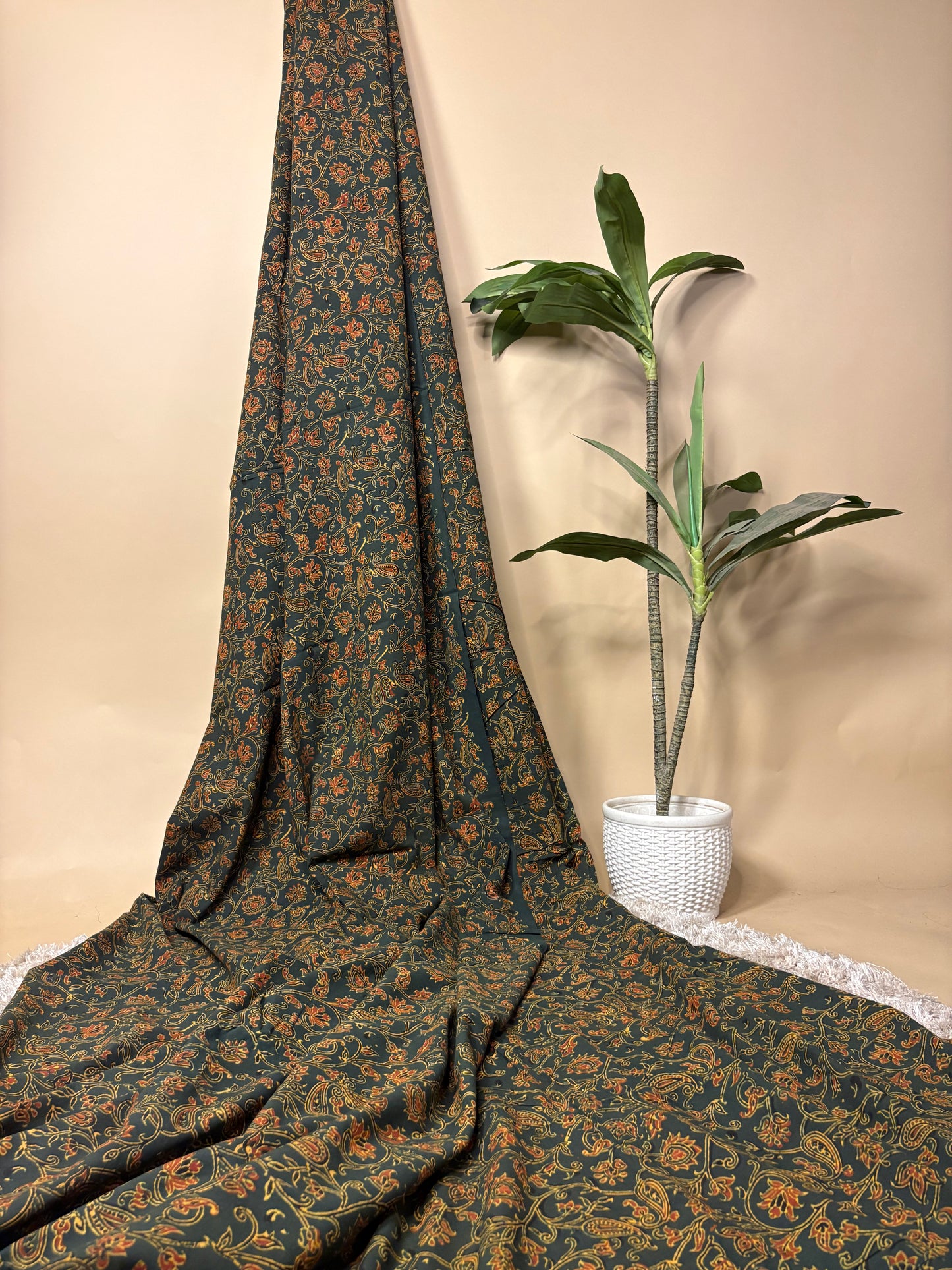Super Ajrakh Handblock Printed Fabric