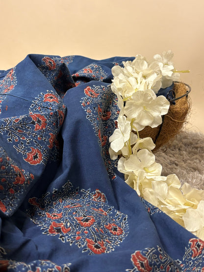 Super Ajrakh Handblock Printed Fabric