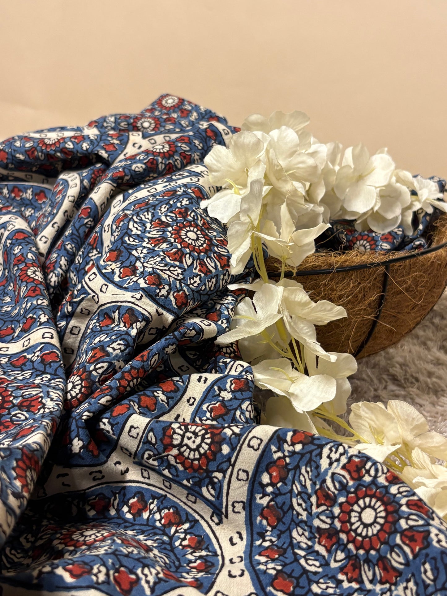 Super Ajrakh Handblock Printed Fabric