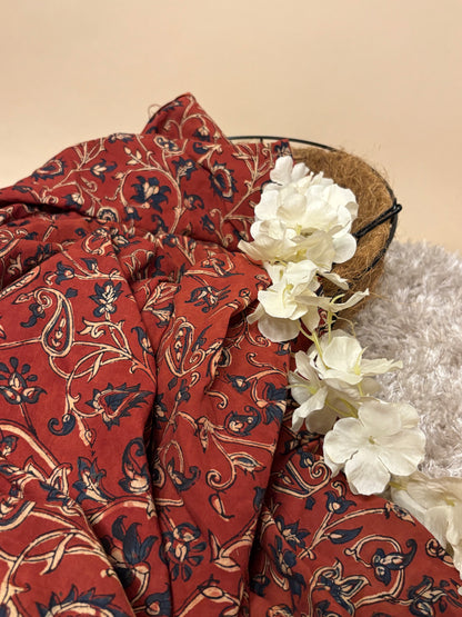 Super Ajrakh Handblock Printed Fabric