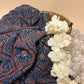 Indigo Blue Super Ajrakh Handblock Printed Fabric | Indigo Blue