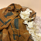Mustard Super Ajrakh Handblock Printed Fabric | Mustard