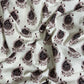 Off White Ornamental Paisley Fakira Print Hand Block Printed Fabric
