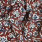 Maroon Blossom Vine Fakira Print Hand Block Printed Fabric