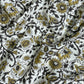 White Blossom Vine Fakira Print Hand Block Printed Fabric