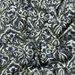 Dark Green Botanical Scroll  Fakira Hand Block Printed Fabric