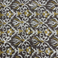 Brown Ornamental Vine Fakira Hand Block Printed Fabric