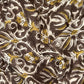 Brown Ornamental Vine Fakira Hand Block Printed Fabric