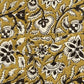 Mustard Botanical Floral Vine  Fakira Hand Block Printed Fabric
