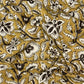 Mustard Botanical Floral Vine  Fakira Hand Block Printed Fabric