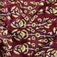 Maroon Floral Medallion  Fakira Hand Block Printed Fabric