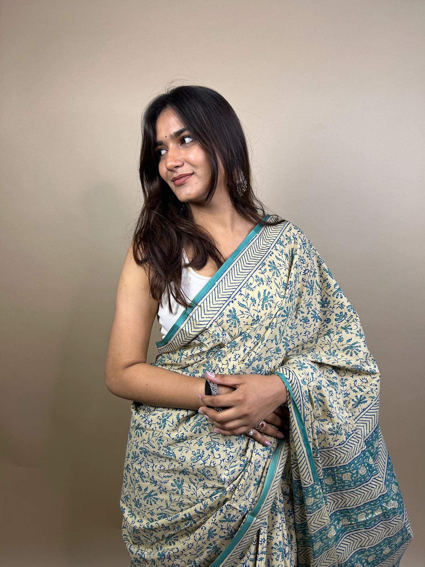 Banjara Handblock Printed Cotton Saree