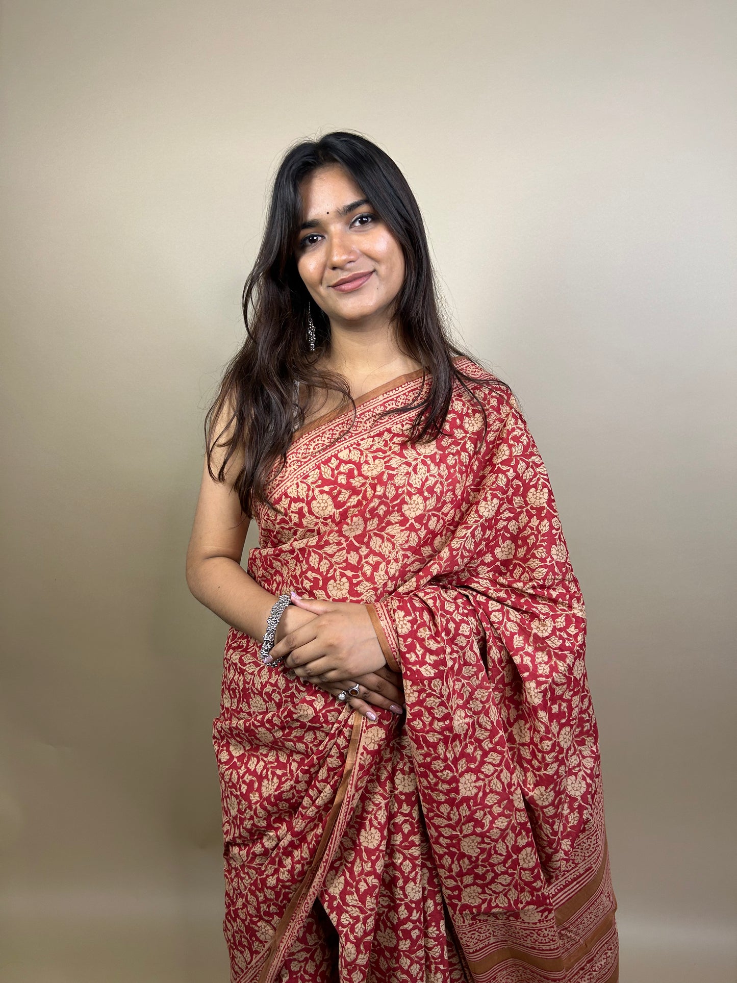 Banjara Handblock Printed Cotton Saree