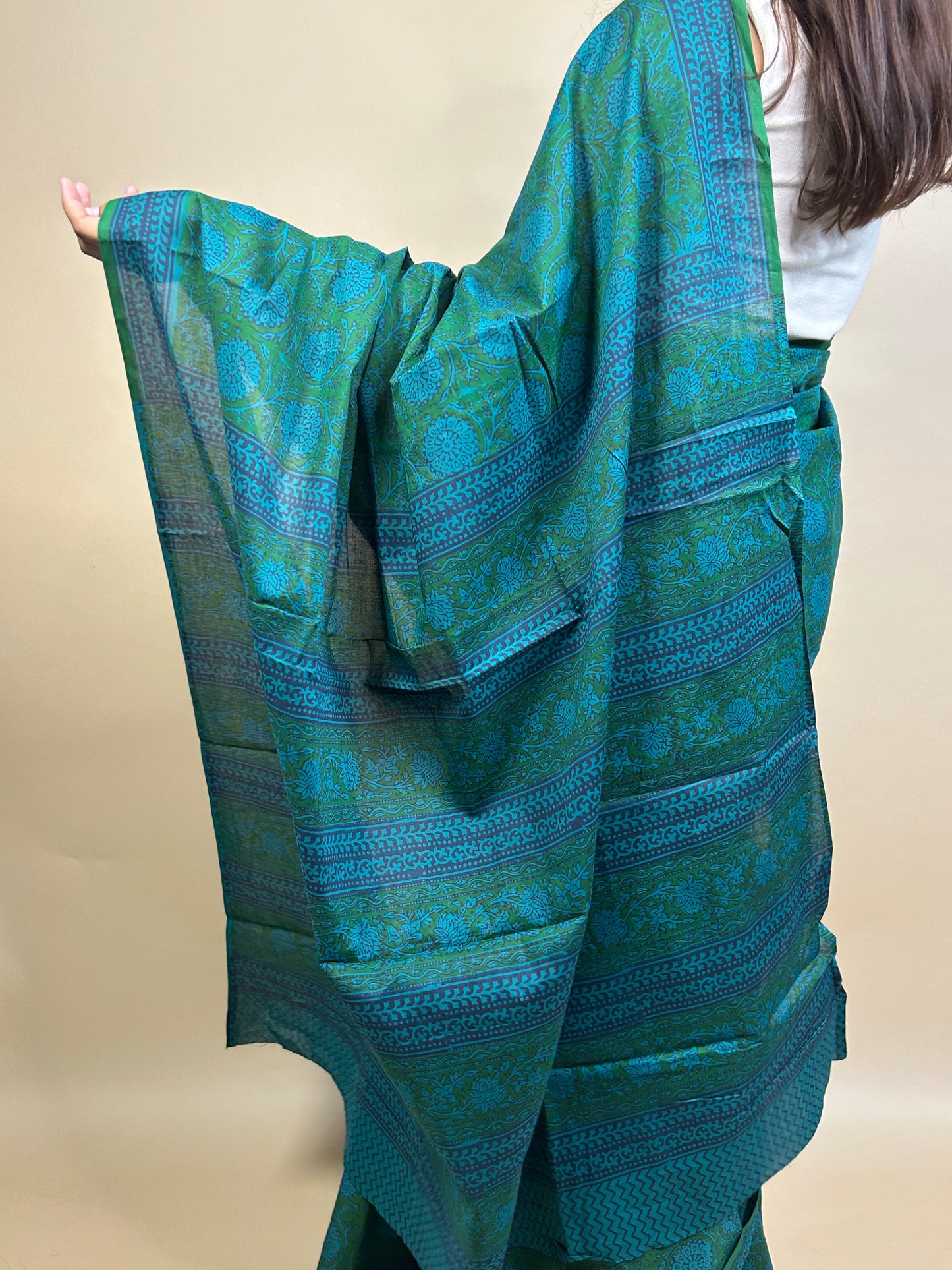 Banjara Handblock Printed Cotton Saree