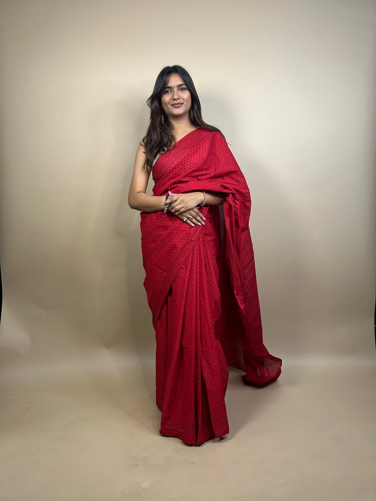 Banjara Handblock Printed Cotton Saree