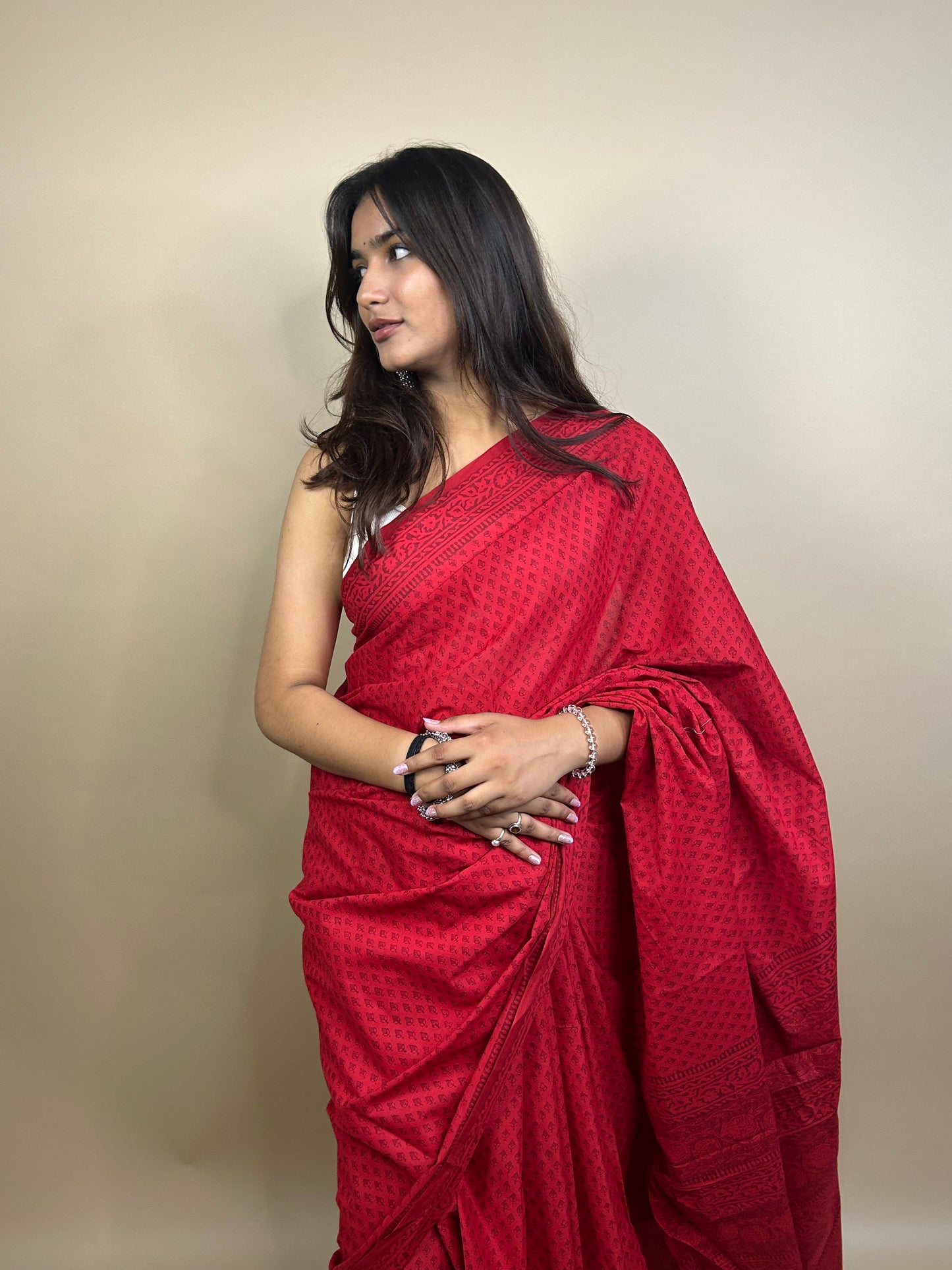 Banjara Handblock Printed Cotton Saree