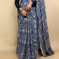 Handblock Printed Linen Saree