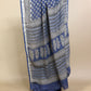 Handblock Printed Linen Saree
